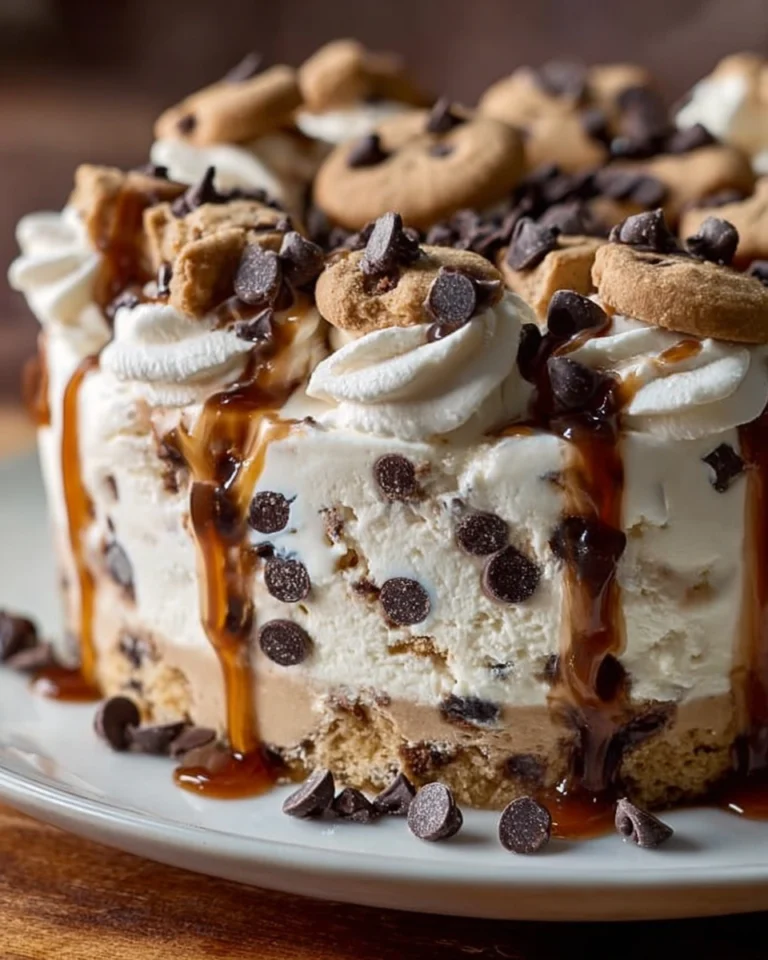 Chocolate Chip Cookie Dough Ice Cream Cake