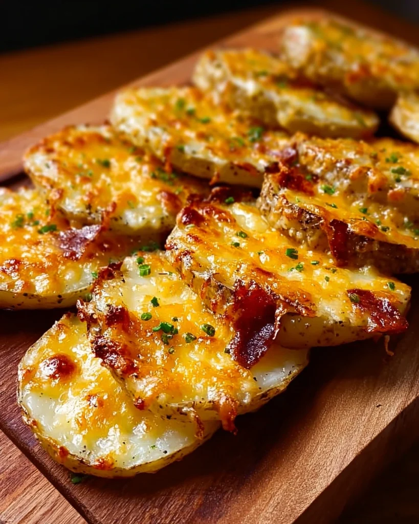 Crispy Cheesy Baked Potato Slices