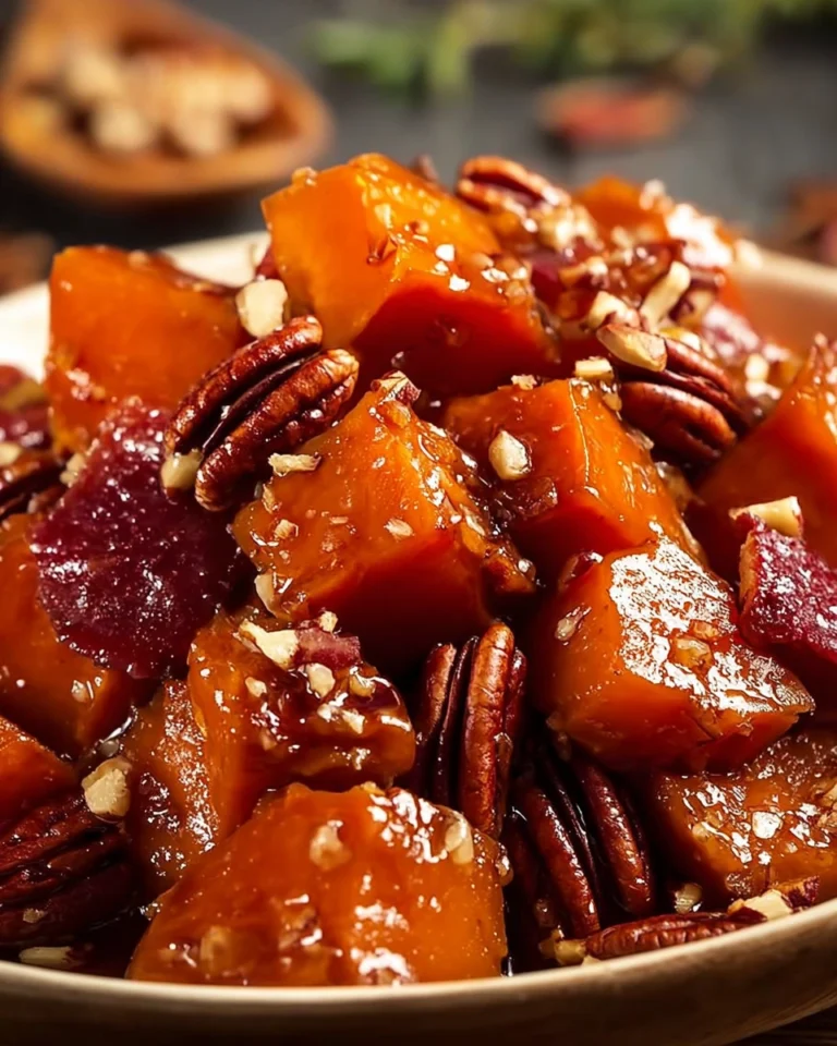 Savory Candied Yams with Bacon and Pecans