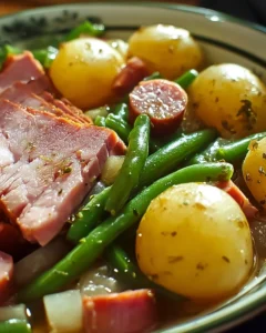 Slow-Cooked Ham, Green Beans & Potatoes
