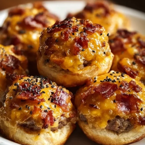 Baked Bacon Cheeseburger Bombs