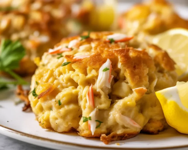 Delicious homemade crab cakes made with lump crabmeat and Old Bay seasoning.
