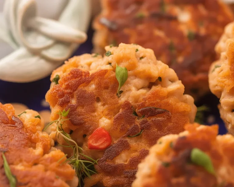 Crispy Salmon Patties made from canned salmon, breadcrumbs, and fresh herbs.