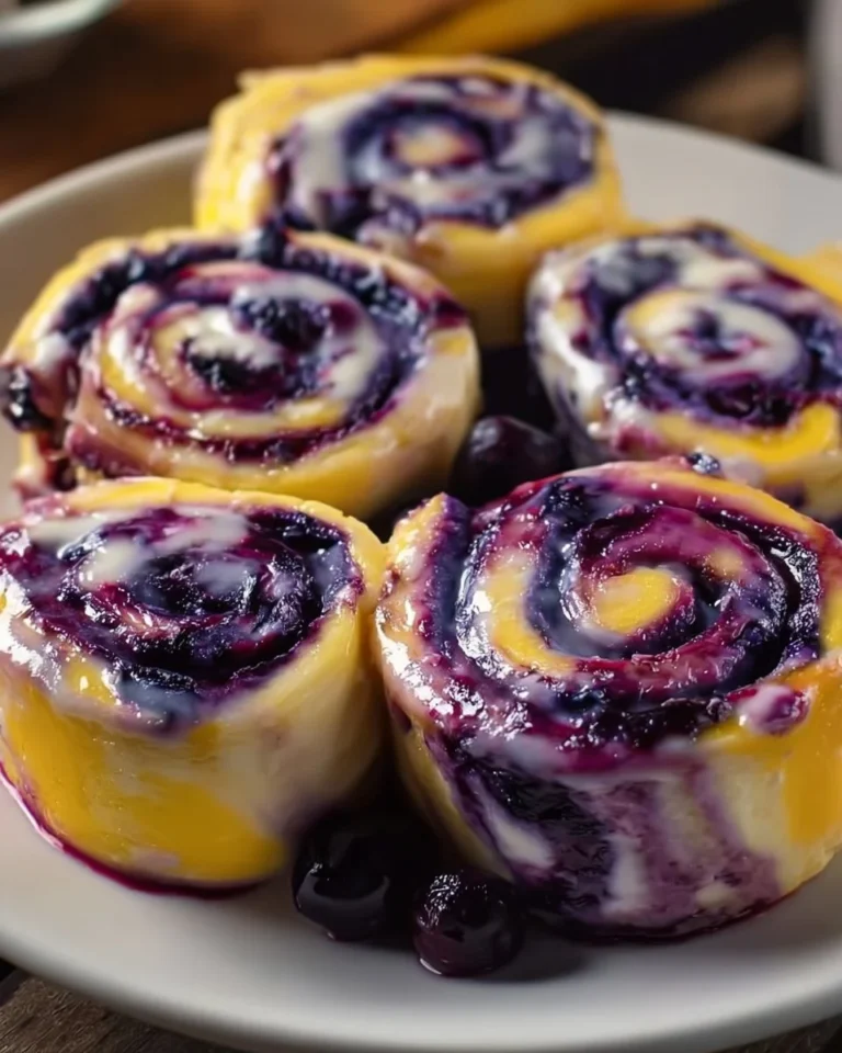 Delicious blueberry cheesecake topped with fresh blueberries and cream