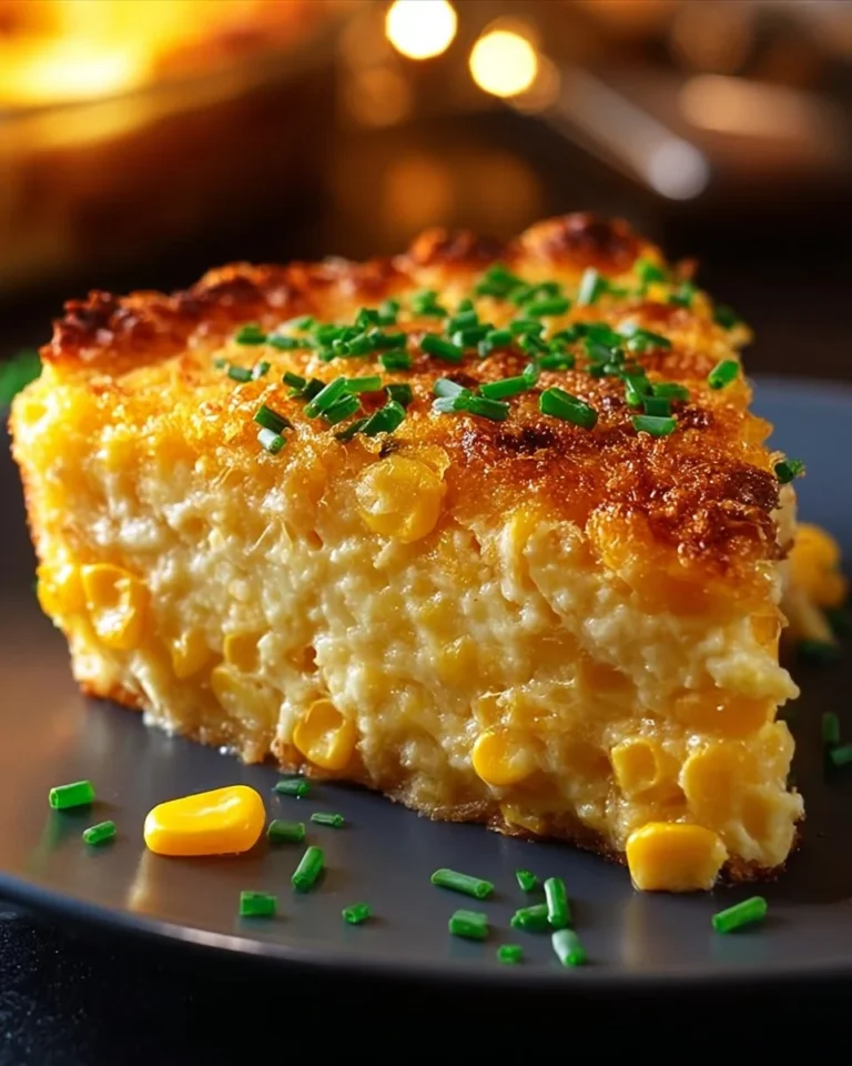 Delicious Cheddar Sweet Corn Pie baked to golden perfection.
