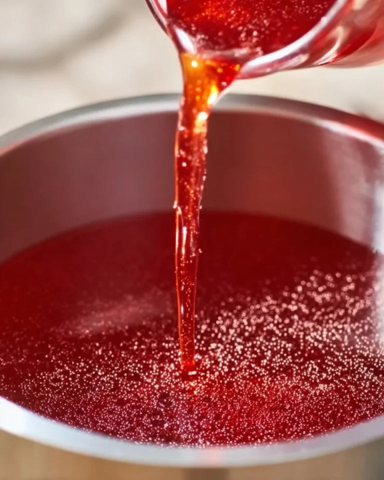 Homemade cinnamon rock candy pieces on a wooden table