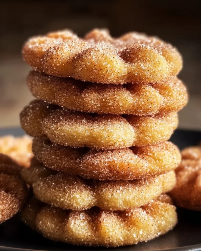 Cinnamon Sugar Churro Cookies with a crispy exterior and chewy center