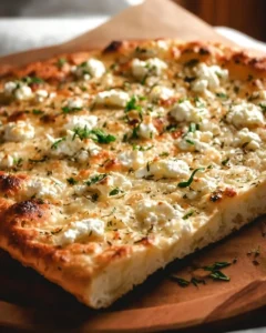 Homemade Cottage Cheese Flatbread served with fresh toppings.