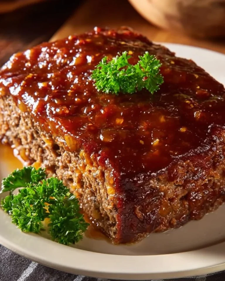 Delicious Cracker Barrel meatloaf served with sides
