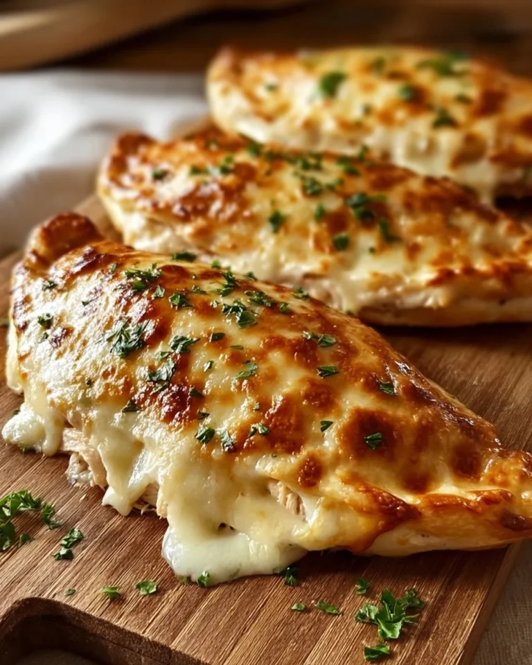 Crispy Chicken Alfredo Calzones cooked in an air fryer with cheese melting