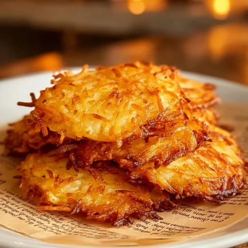 Crispy cheesy hash browns topped with melted cheese, golden and delicious.