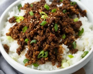 Delicious ground beef skillet recipe with fresh ingredients and spices