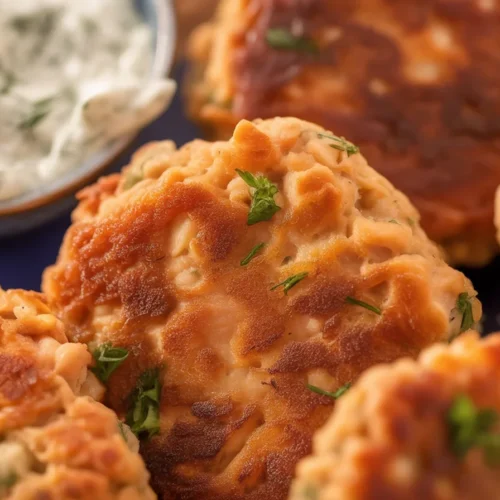 Delicious homemade salmon patties made from canned salmon and fresh ingredients.