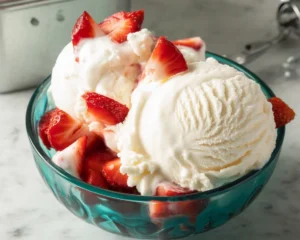 Delicious homemade ice cream recipe featuring creamy vanilla flavor and fresh ingredients.