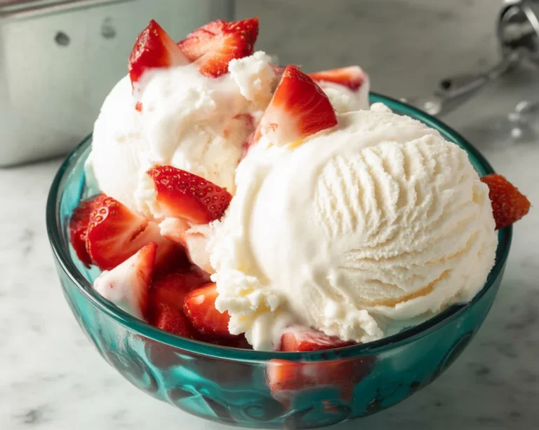 Delicious homemade ice cream recipe featuring creamy vanilla flavor and fresh ingredients.