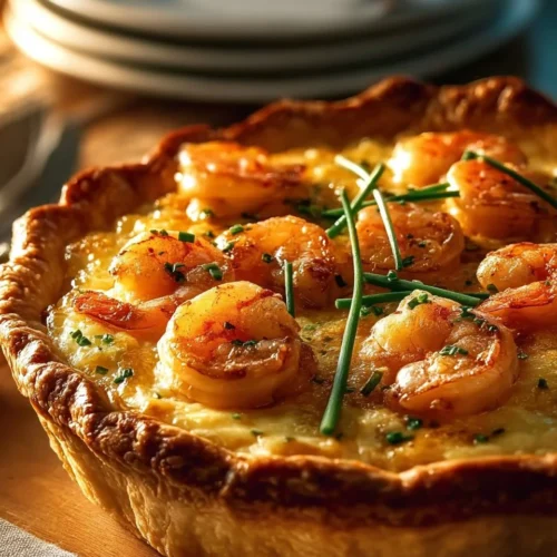 Florida Shrimp Pie with fresh shrimp and savory crust