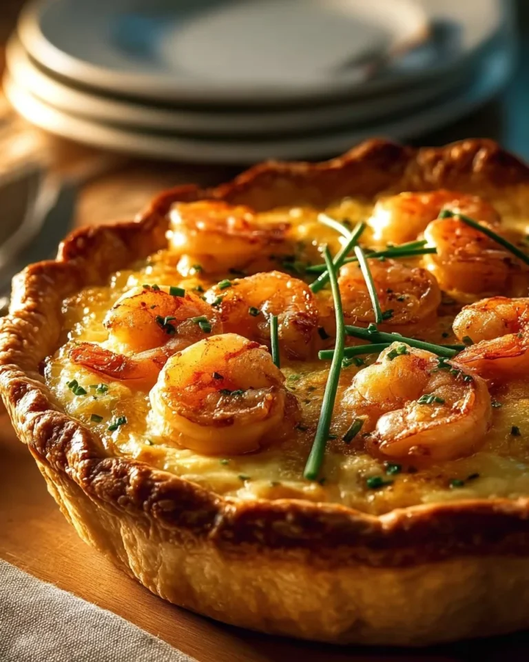 Florida Shrimp Pie with fresh shrimp and savory crust