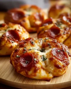 Delicious Four Cheese Pepperoni Pizza Knots ready to be enjoyed