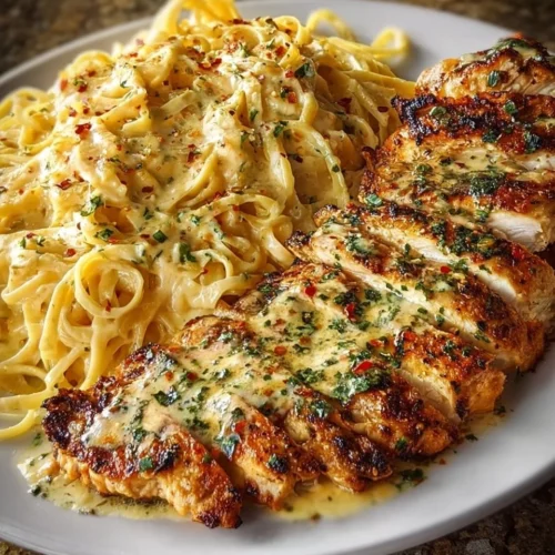 Garlic Parmesan Chicken Spaghetti in Cajun Cream Sauce 2 Garlic Parmesan Chicken Spaghetti in Cajun Cream Sauce