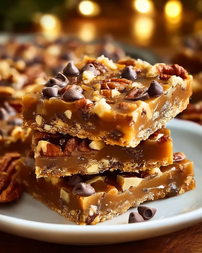Delicious homemade Graham Cracker Toffee with chocolate and nuts