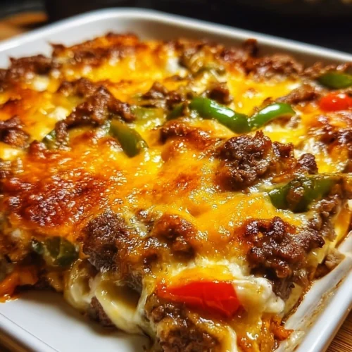 Ground Beef Cheese Steak Casserole 2 Ground Beef Cheese Steak Casserole