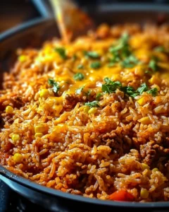 Ground Beef Mexican Rice Skillet