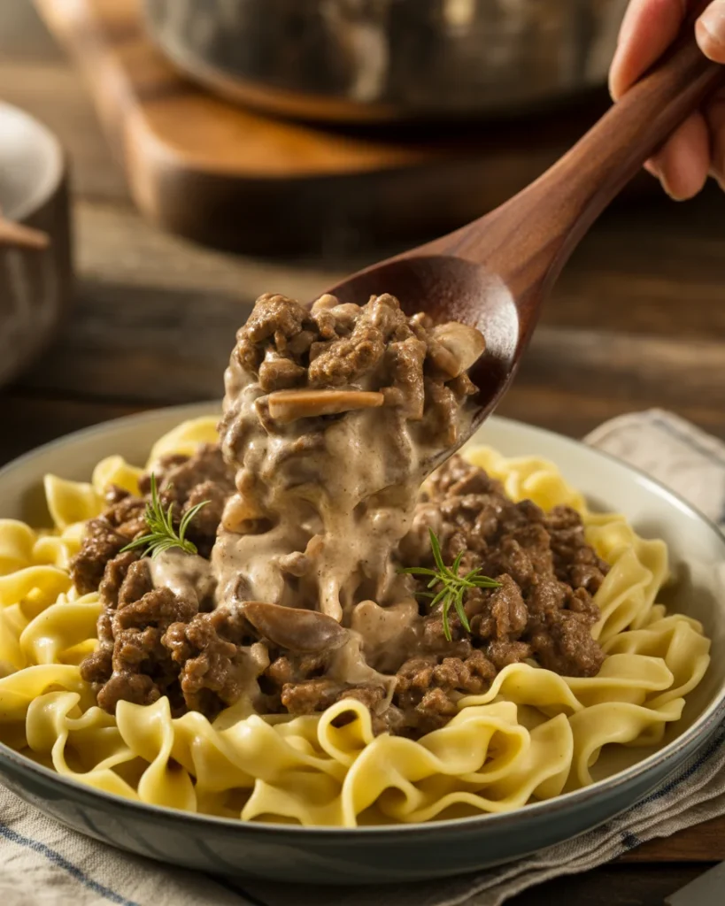 ground beef stroganoff recipe