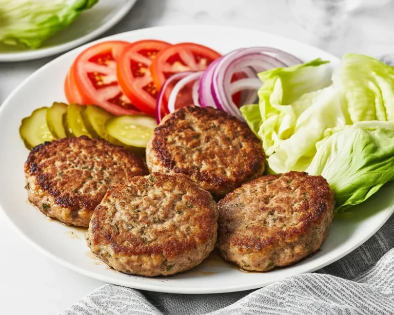 Juicy and flavorful turkey burgers ready to grill, showcasing delicious ingredients.