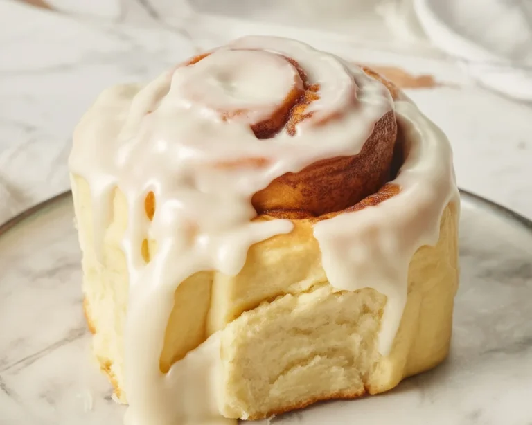 Delicious homemade cinnamon rolls topped with rich cream cheese frosting.