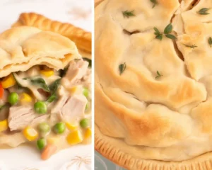 Delicious easy chicken pot pie with tender chicken, vegetables, and flaky crust.