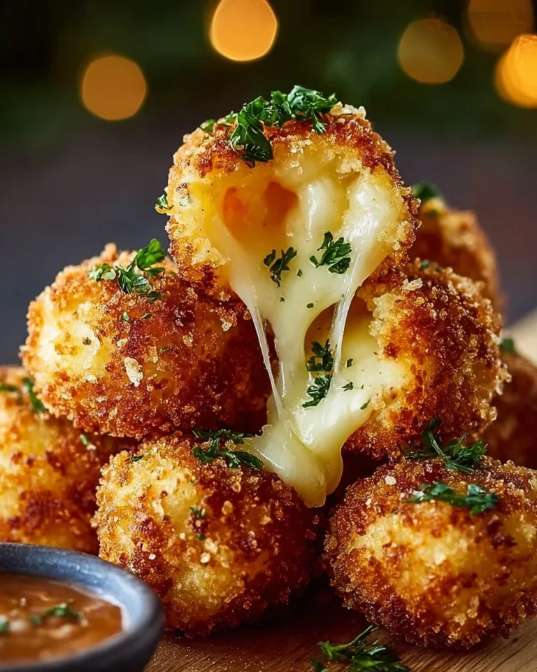 Delicious homemade fried cheese bites served on a plate