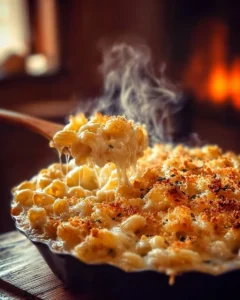 Creamy homemade macaroni and cheese served in a bowl.