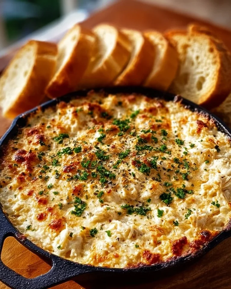 Creamy crab dip served at Joe's Crab Shack with crackers and veggies.