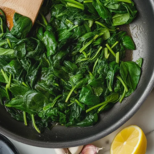 Lemon Garlic Sauteed Spinach 2 Lemon Garlic Sauteed Spinach