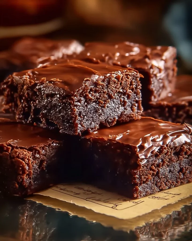 Delicious Lunchroom Ladies brownies ready to satisfy your sweet cravings.