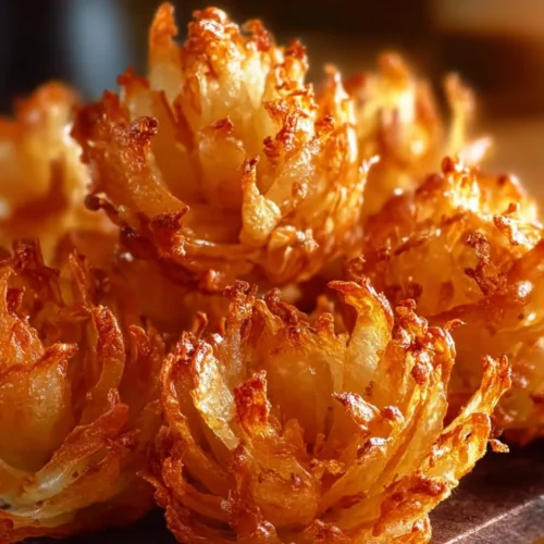 Crispy mini air fryer blooming onions served with dipping sauce
