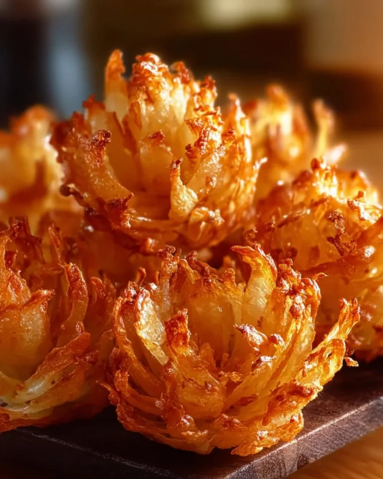 Crispy mini air fryer blooming onions served with dipping sauce