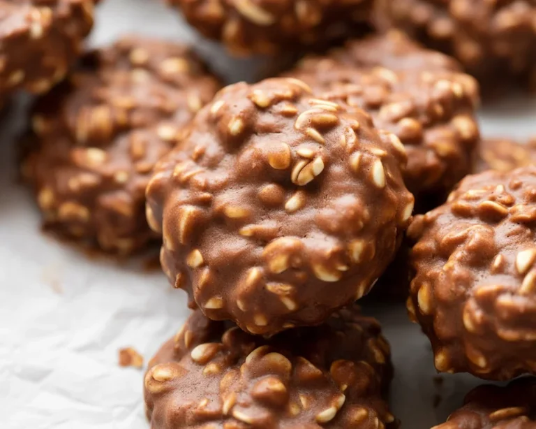 Easy no bake cookies made with cocoa and peanut butter, perfect for a quick dessert.