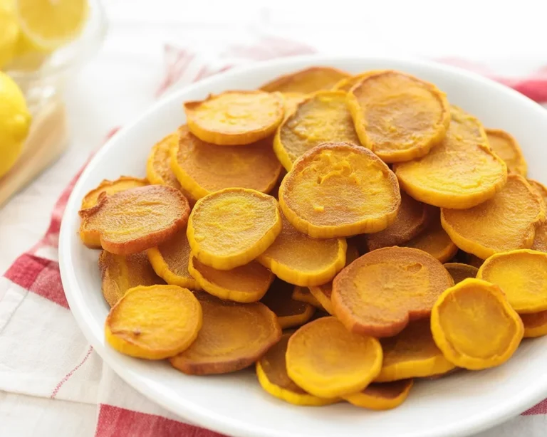 Parmesan baked yellow squash recipe with two ingredients in a baking dish.