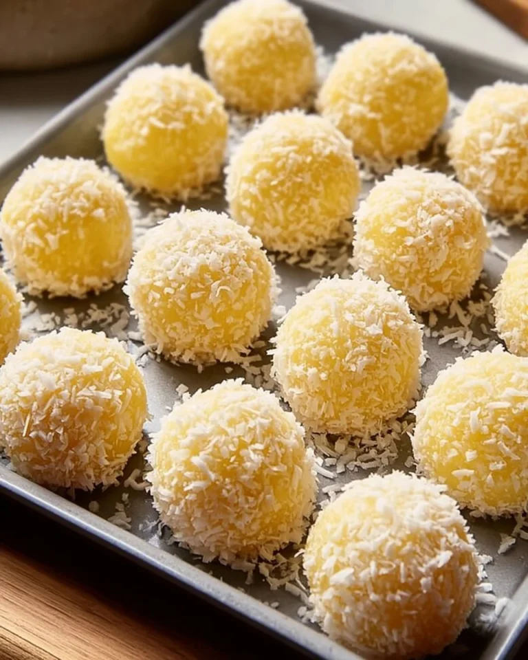 Pineapple Coconut Holiday Balls ready for serving at a festive celebration