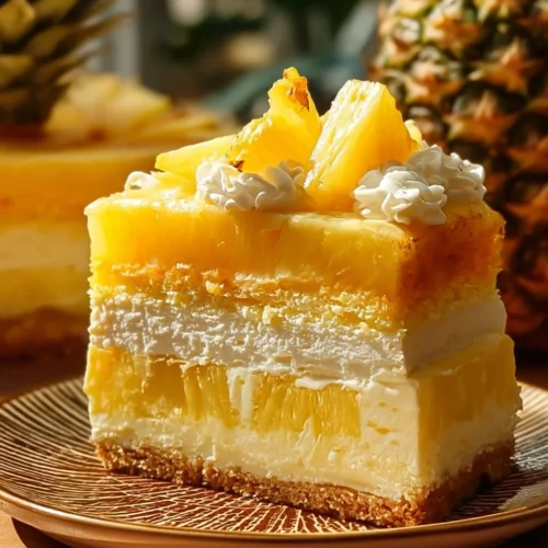 Pineapple Layer Cheesecake with Graham Crust 2 Pineapple Layer Cheesecake with Graham Crust
