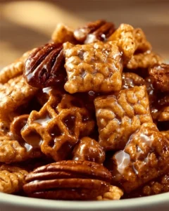 Delicious Praline Crunch dessert featuring nuts and chocolate