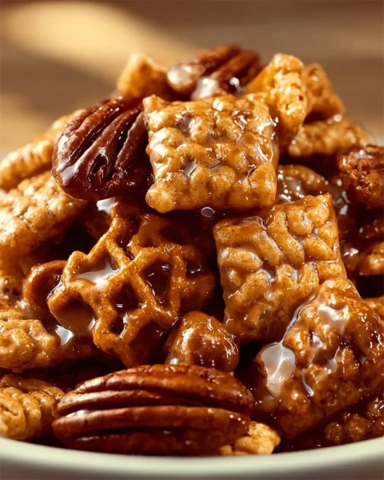 Delicious Praline Crunch dessert featuring nuts and chocolate