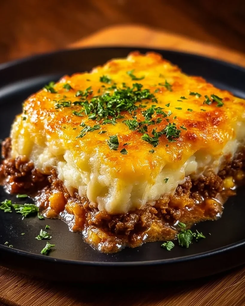Delicious Shepherd's Pie Tater Tot Casserole with savory ingredients