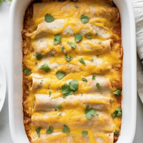 Shredded Chicken Black Bean Enchiladas