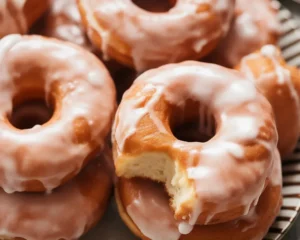 Homemade glazed donuts recipe with fluffy texture and bakery-style taste.