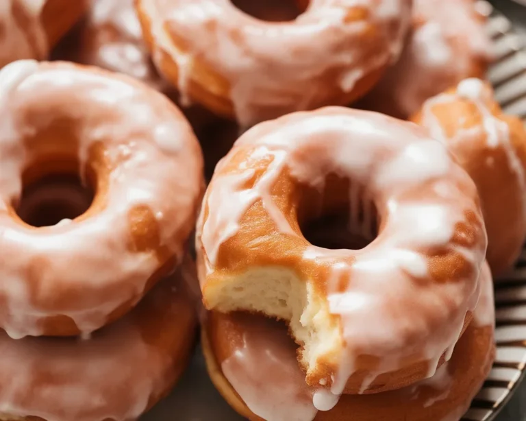 Homemade glazed donuts recipe with fluffy texture and bakery-style taste.