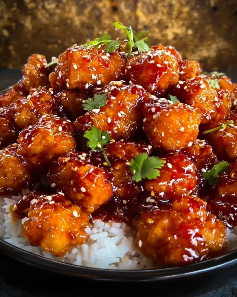 Sweet and sour baked chicken recipe with vibrant flavors and colorful presentation.
