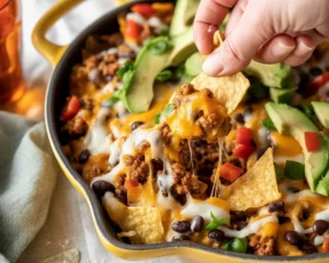 Delicious ground turkey skillet with vegetables and spices.