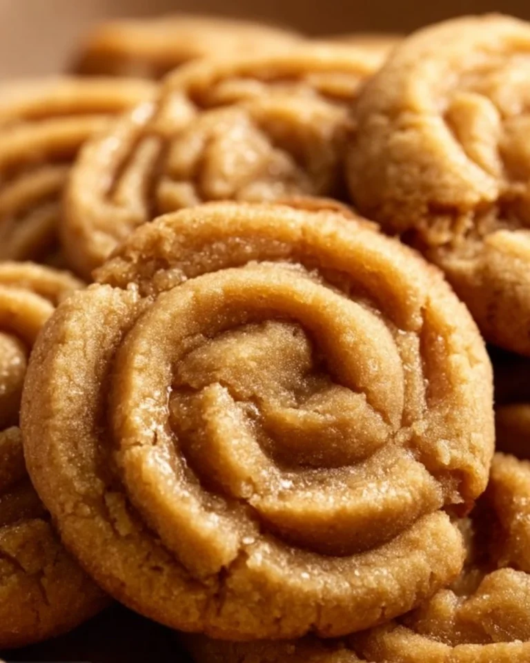 Thick and chewy peanut butter cookies on a plate